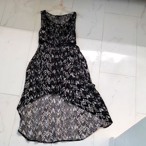 High Low Black & White Dress
